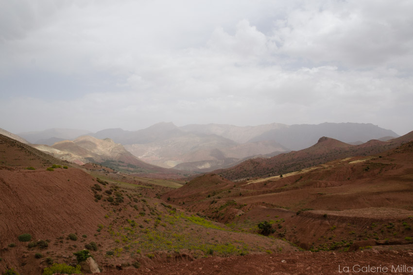 vue montagnes rouges