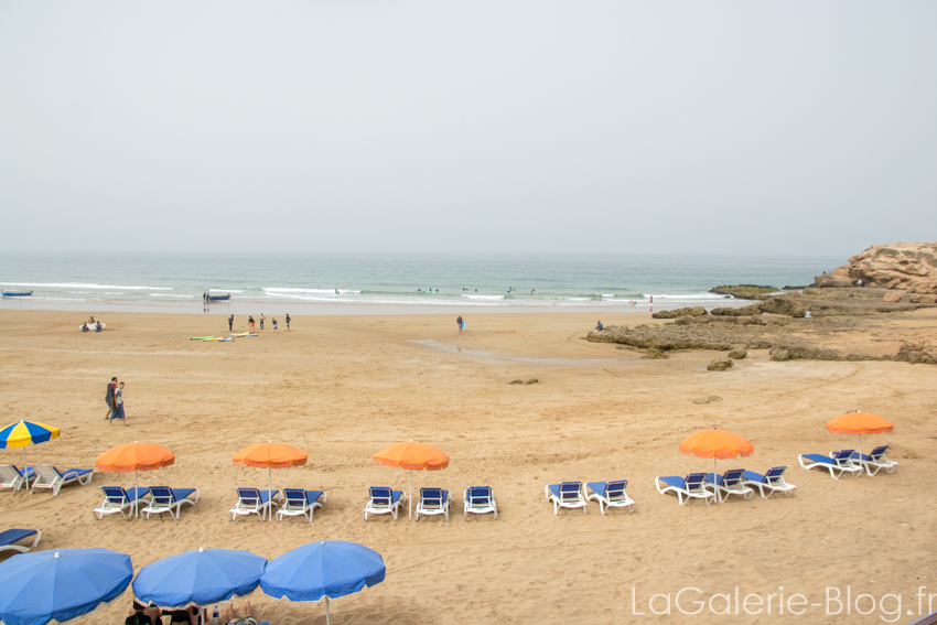 transats sur la plage de taghazout