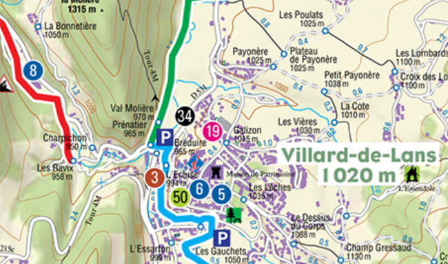 carte de la via vercors