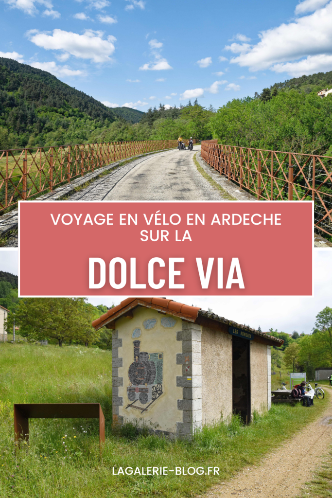 image de partage pinterest Voyage sur la Dolce Via en Ardèche