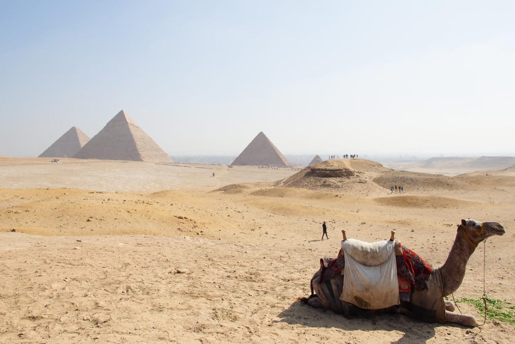 point de vue sur pyramides de gizeh