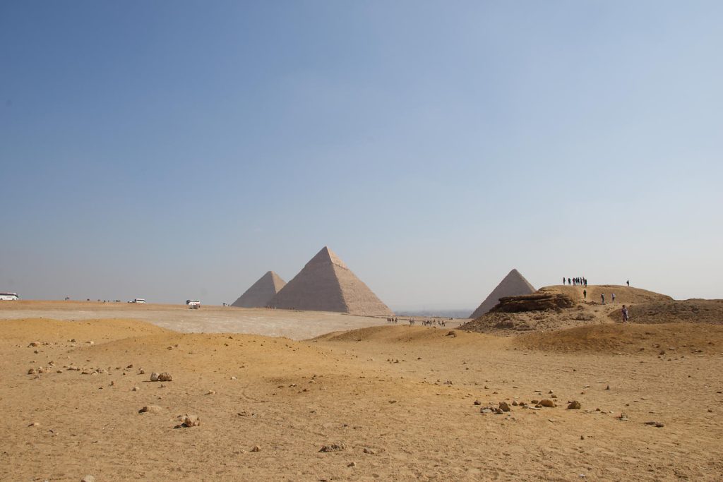 point de vue sur les pyramides de gizeh